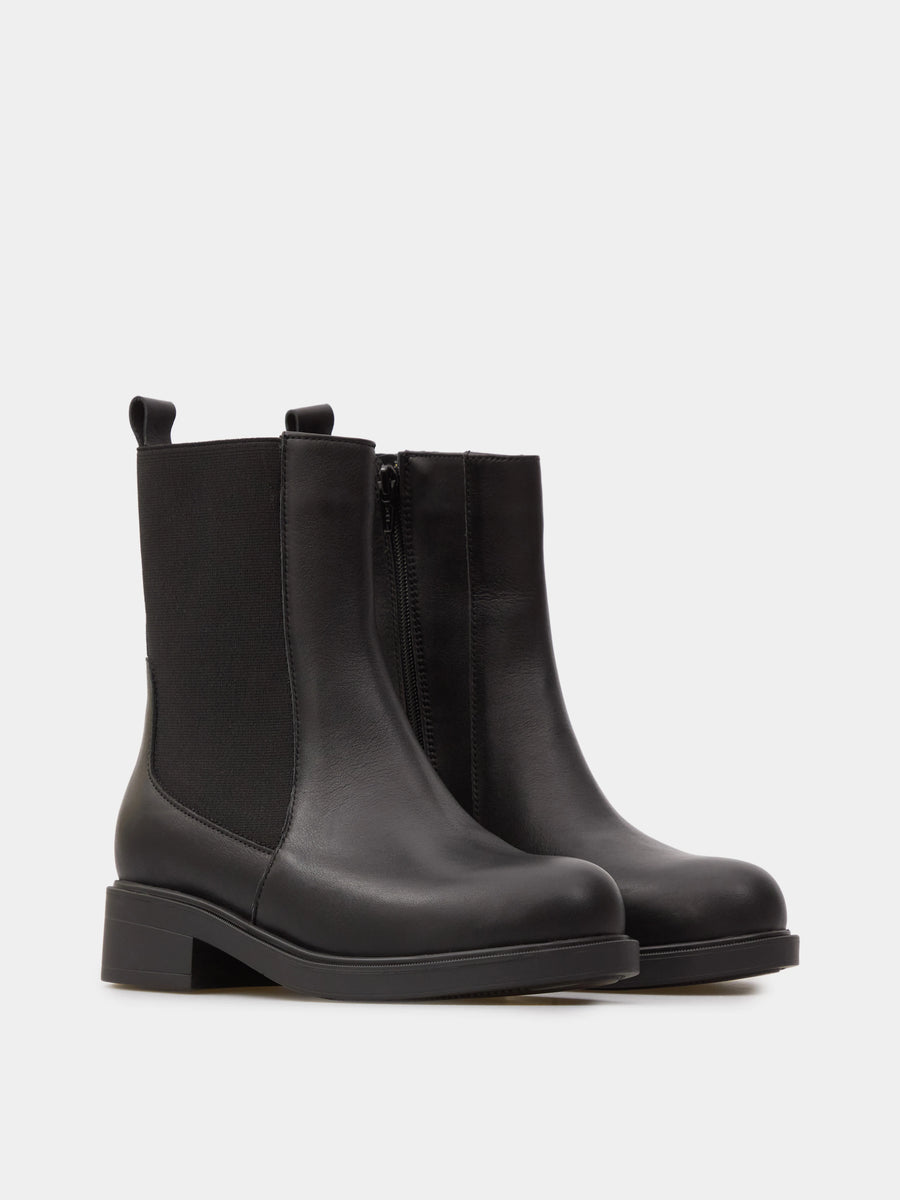 MILLY черевики челсі чорні шкіряні на байці