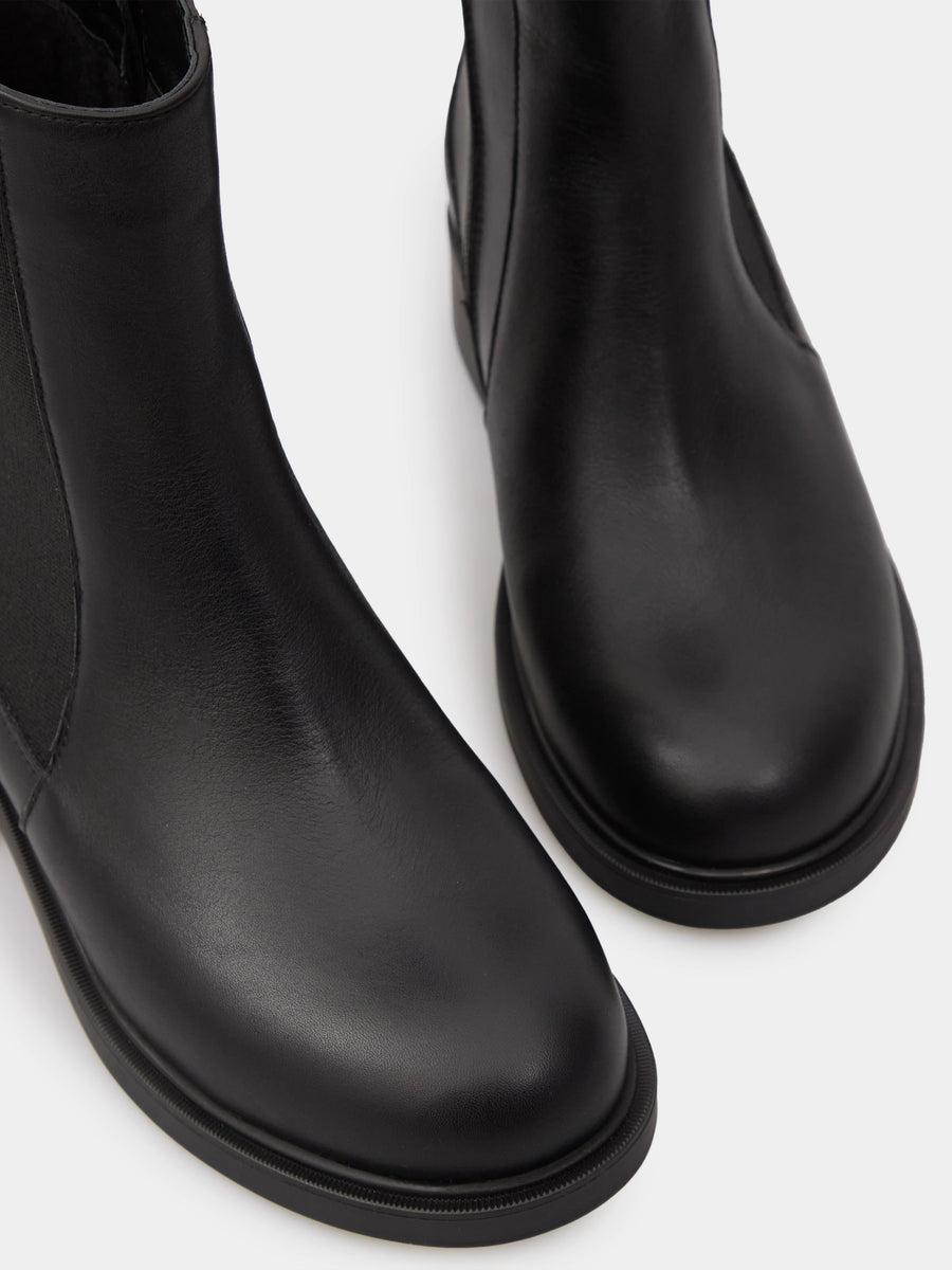 MILLY черевики челсі чорні шкіряні на байці