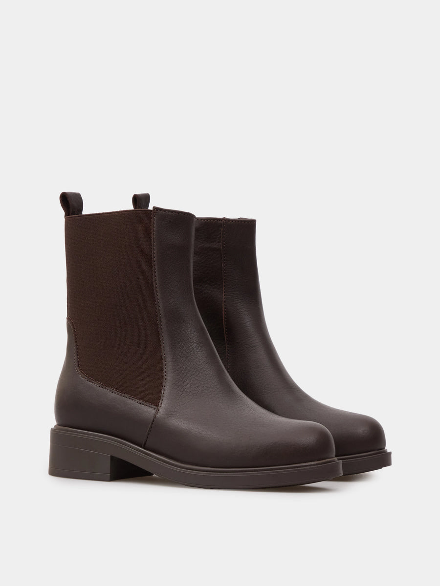 MILLY черевики челсі коричневі шкіряні на байці