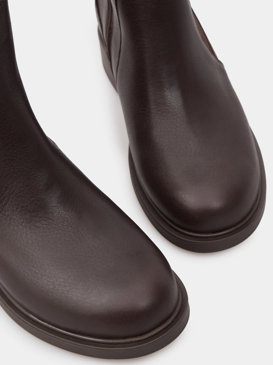 MILLY черевики челсі коричневі шкіряні на байці