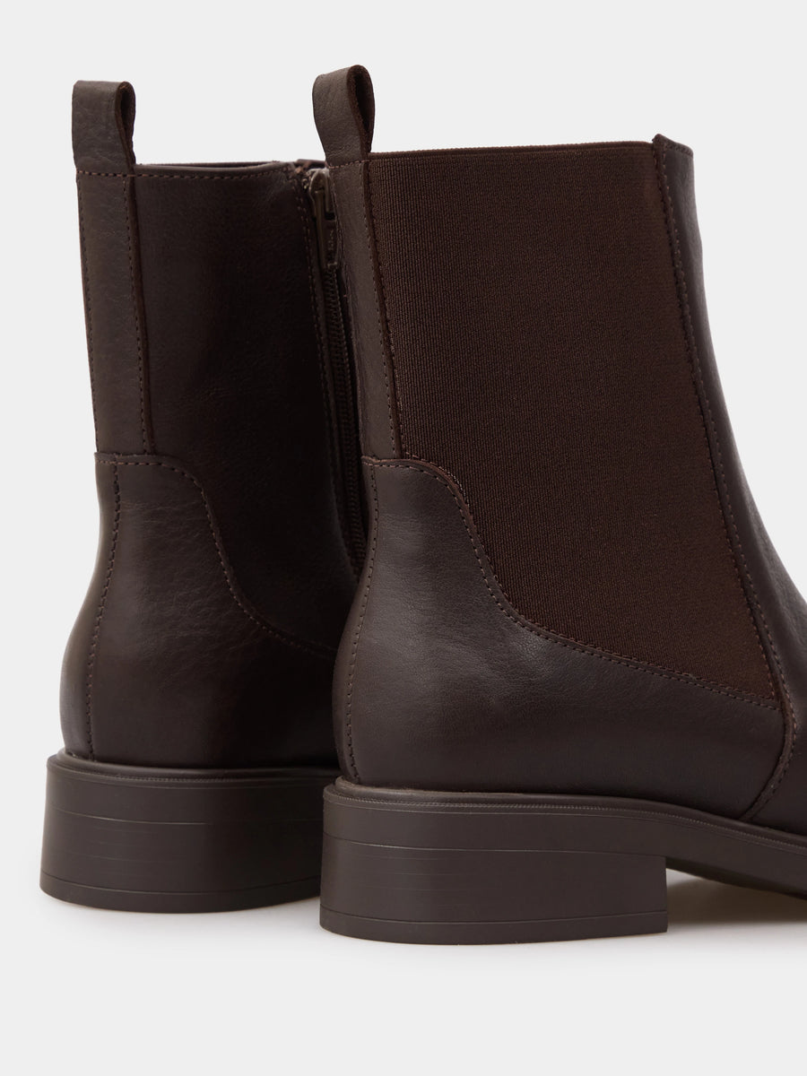 MILLY черевики челсі коричневі шкіряні на байці