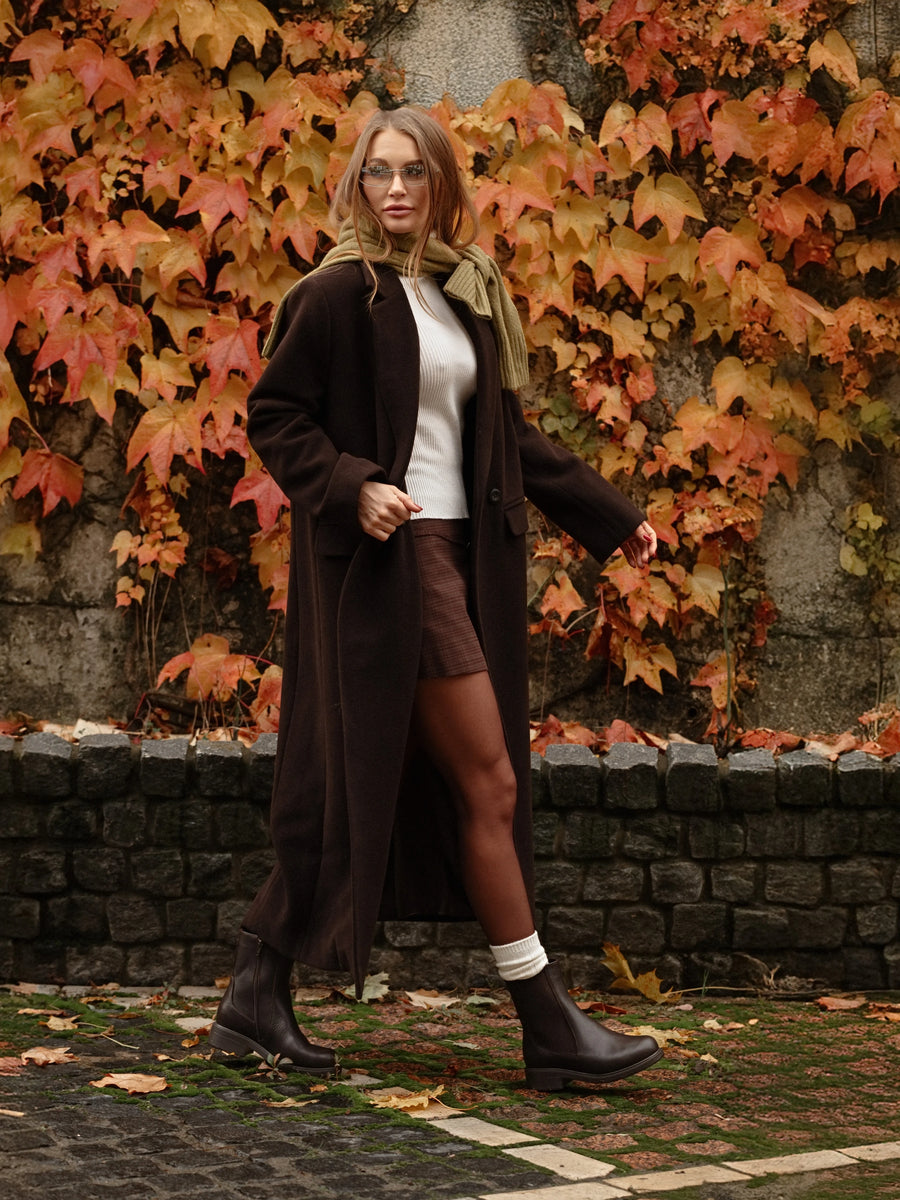 MILLY черевики челсі коричневі шкіряні на байці