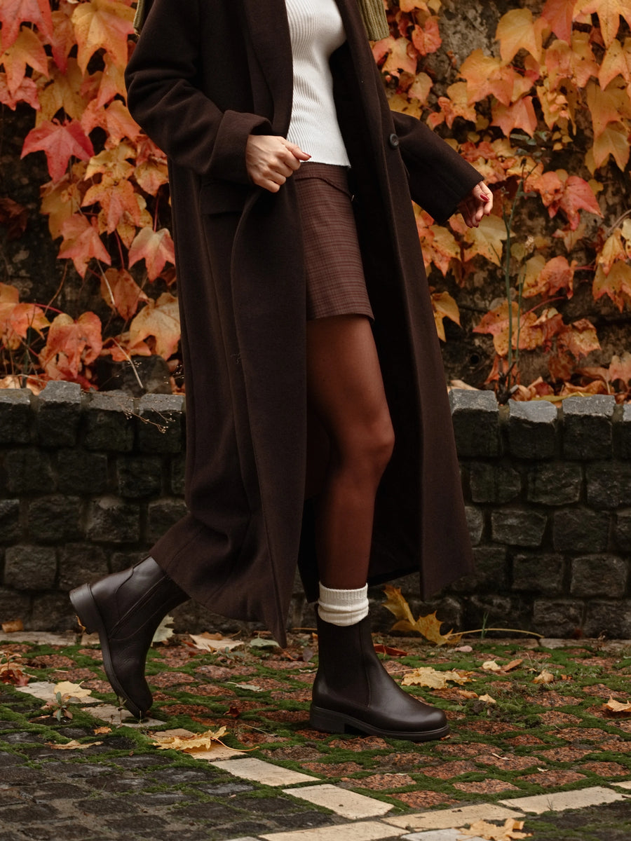 MILLY черевики челсі коричневі шкіряні на байці