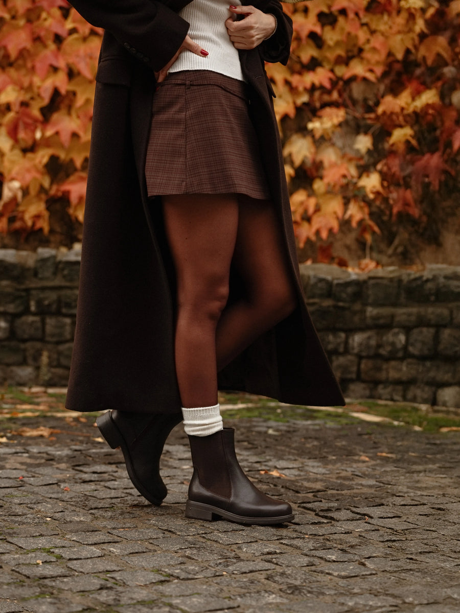 MILLY черевики челсі коричневі шкіряні на байці