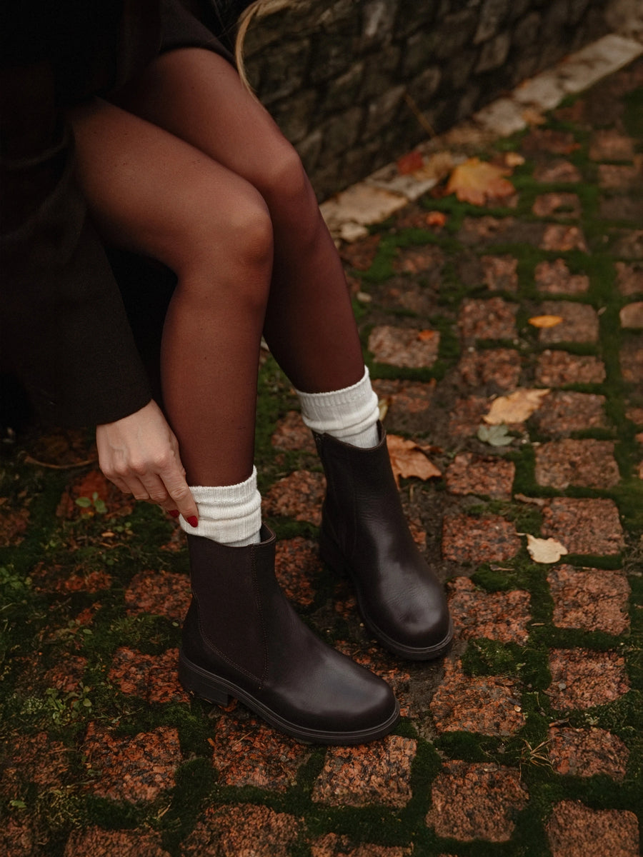 MILLY черевики челсі коричневі шкіряні на байці