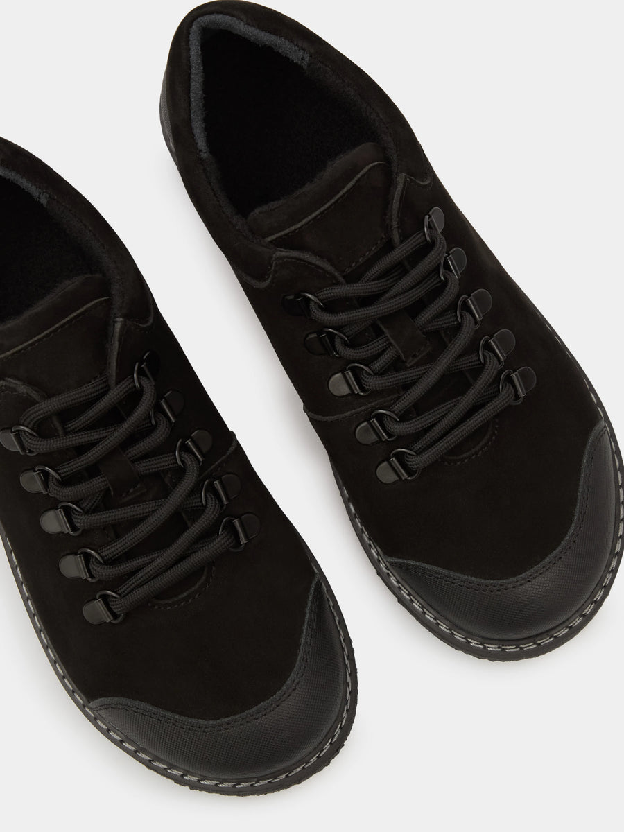 TIA напівчеревики анатомічної форми чорні нубукові на байці