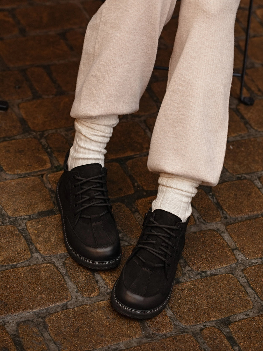 REY напівчеревики анатомічної форми чорні нубукові на байці