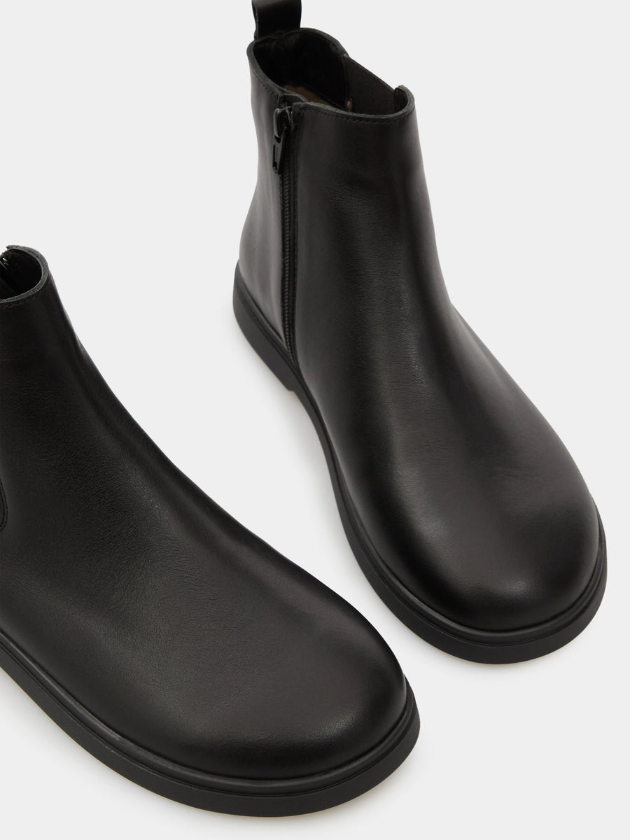 SEMPE черевики челсі анатомічної форми чорні шкіряні на байці