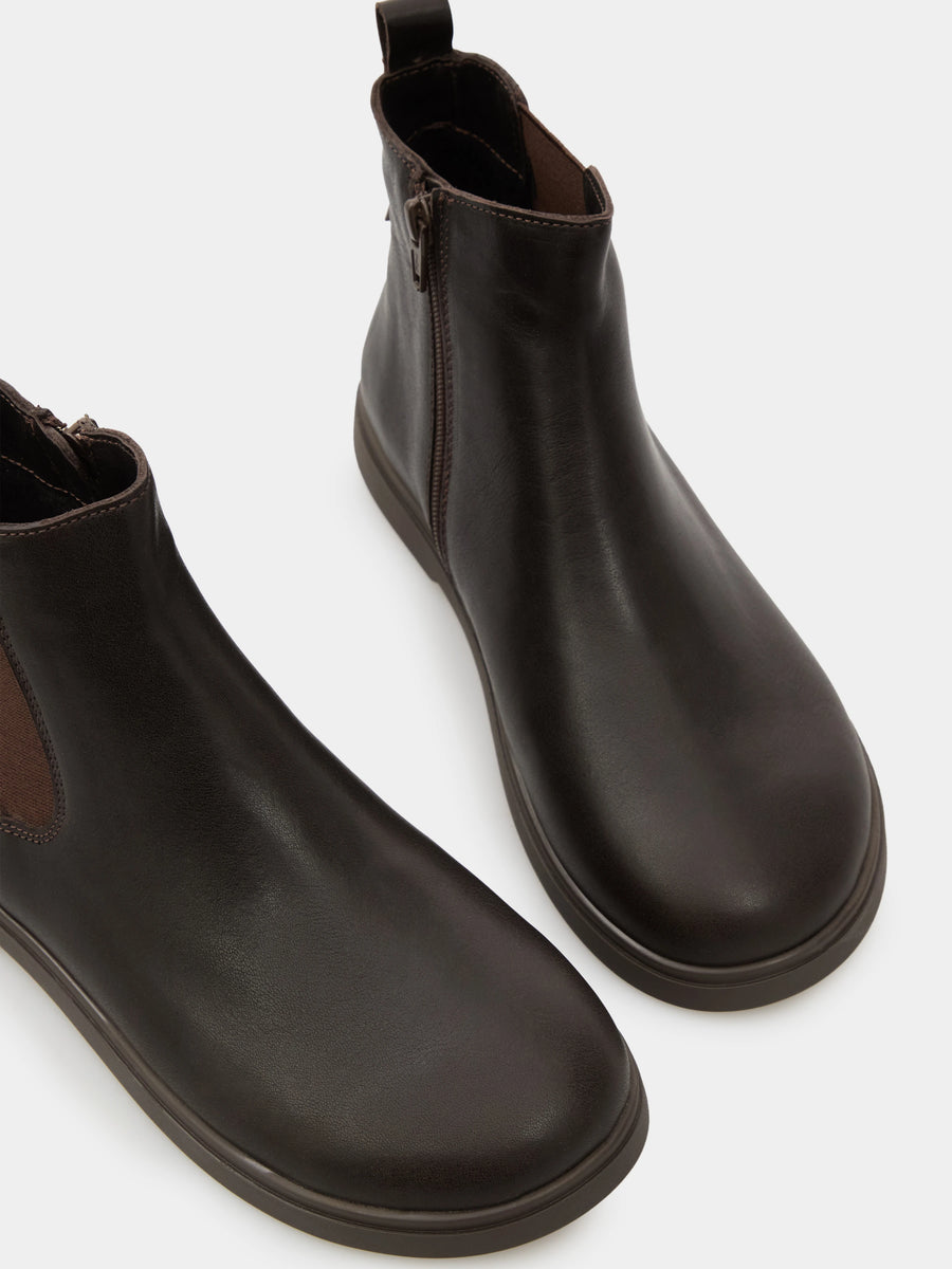 SEMPE черевики челсі анатомічної форми коричневі шкіряні на байці