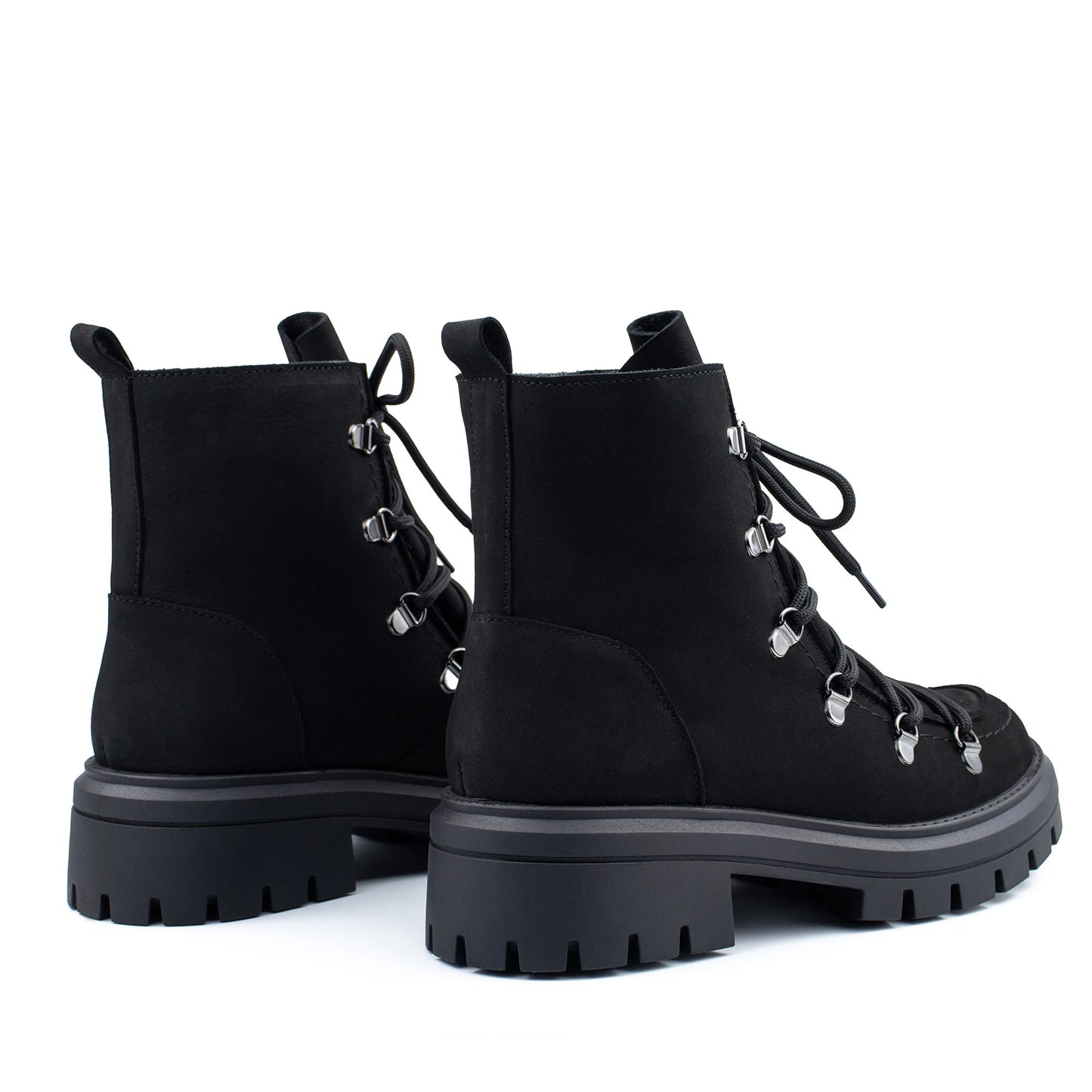 ADELE черевики чорні нубукові на хутрі