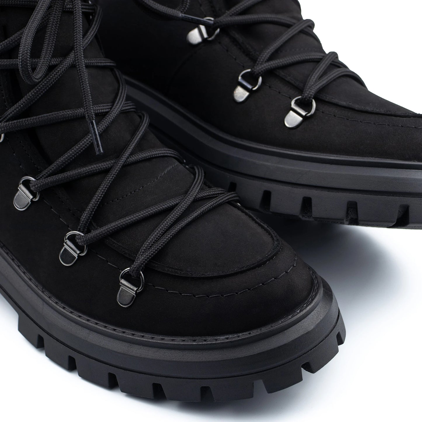 ADELE черевики чорні нубукові на хутрі