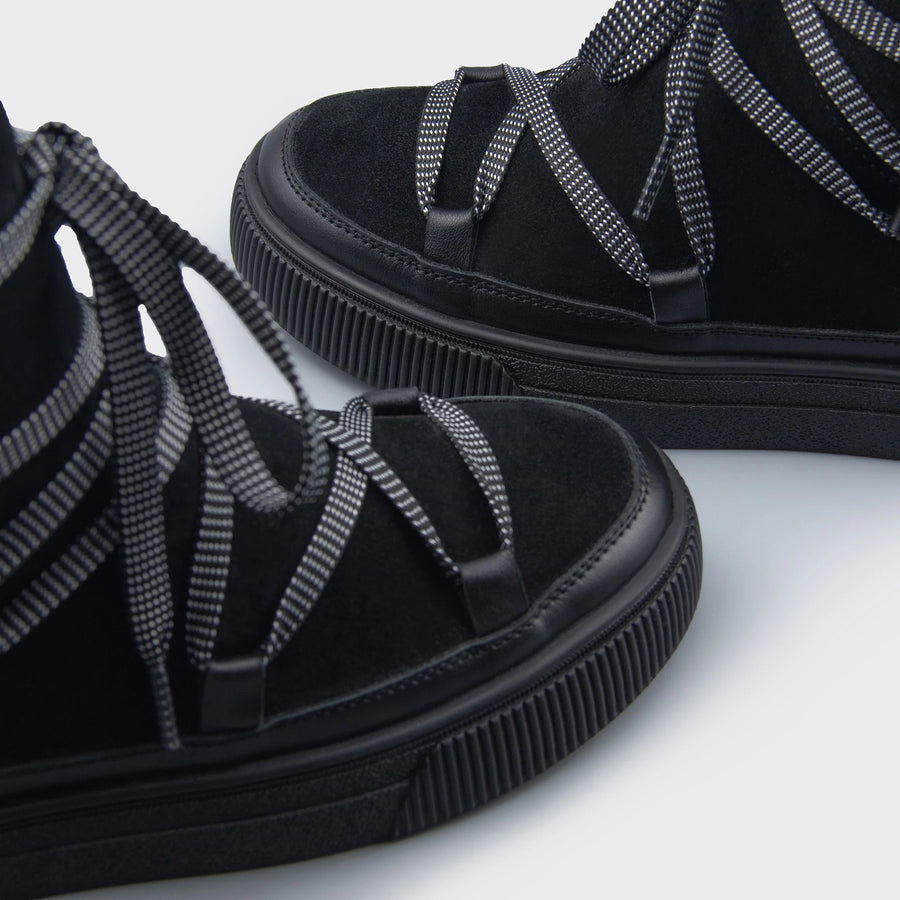 URSYLA черевики чорні замшеві на вовні