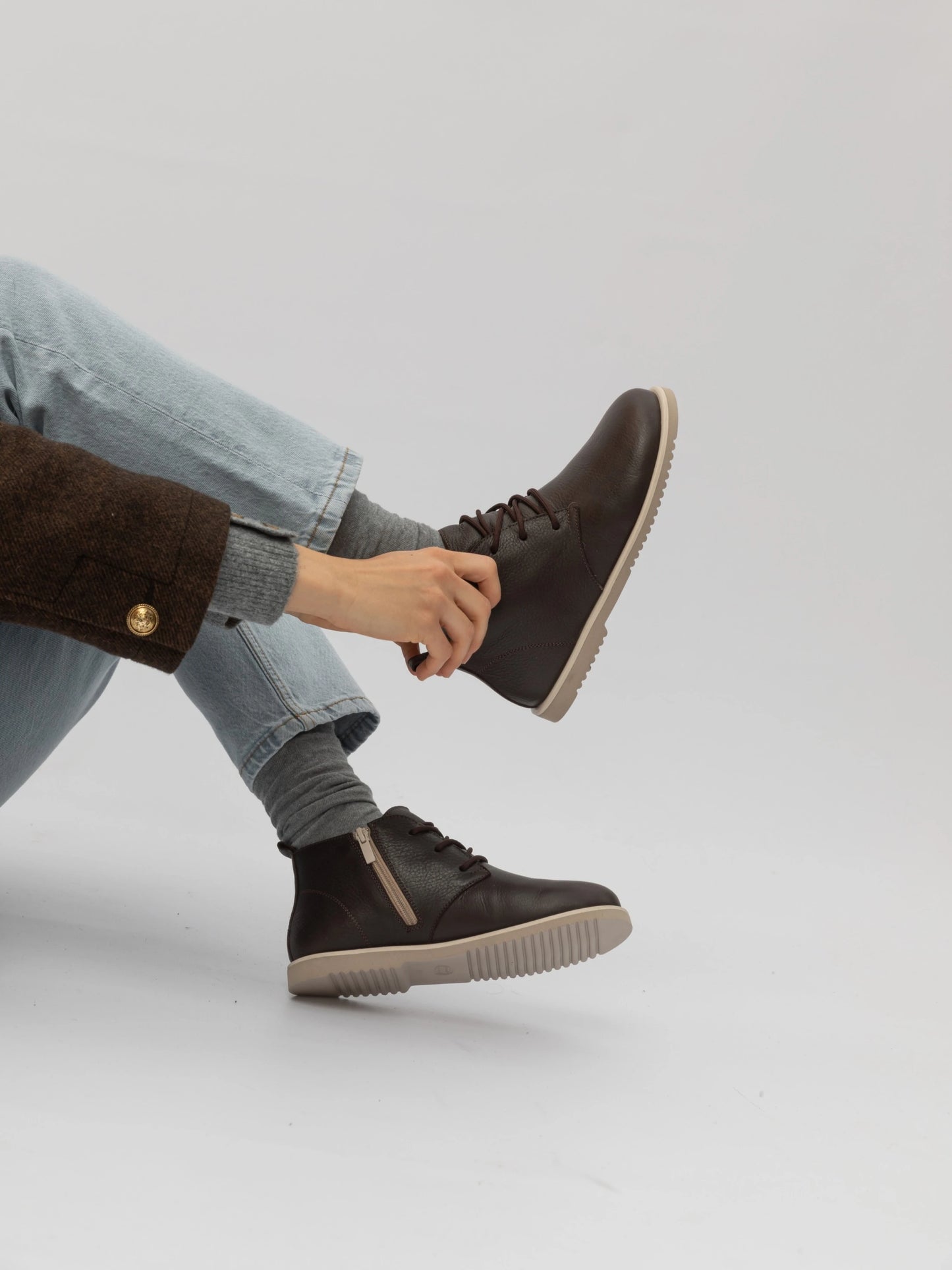 LEX черевики шоколадні шкіряні анатомічної форми