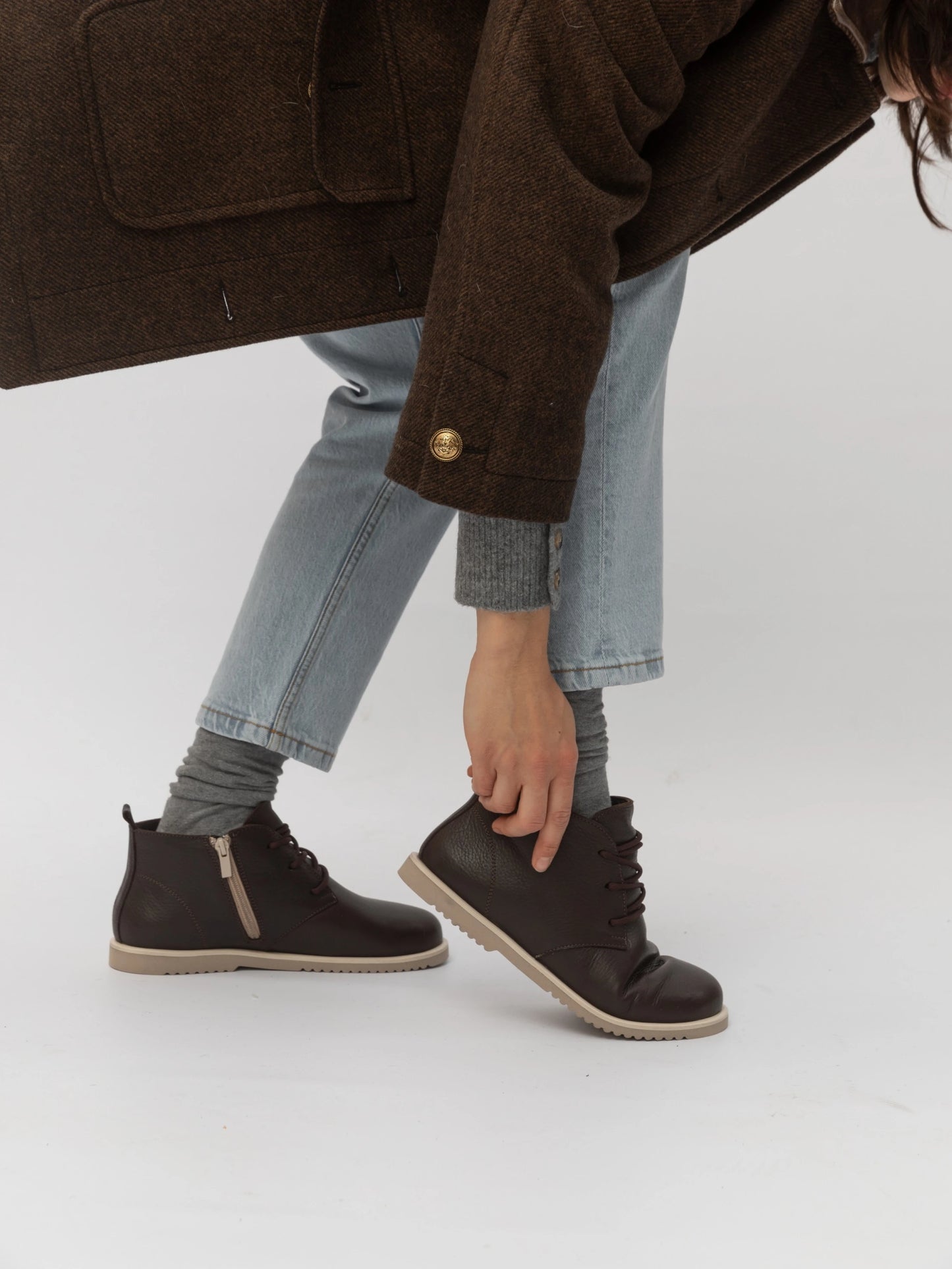 LEX черевики шоколадні шкіряні анатомічної форми