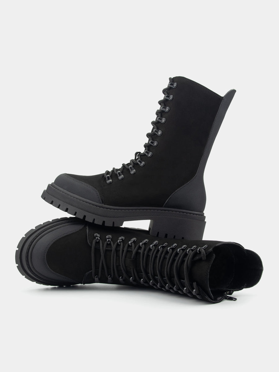 VICTORY черевики чорні нубукові на вовні