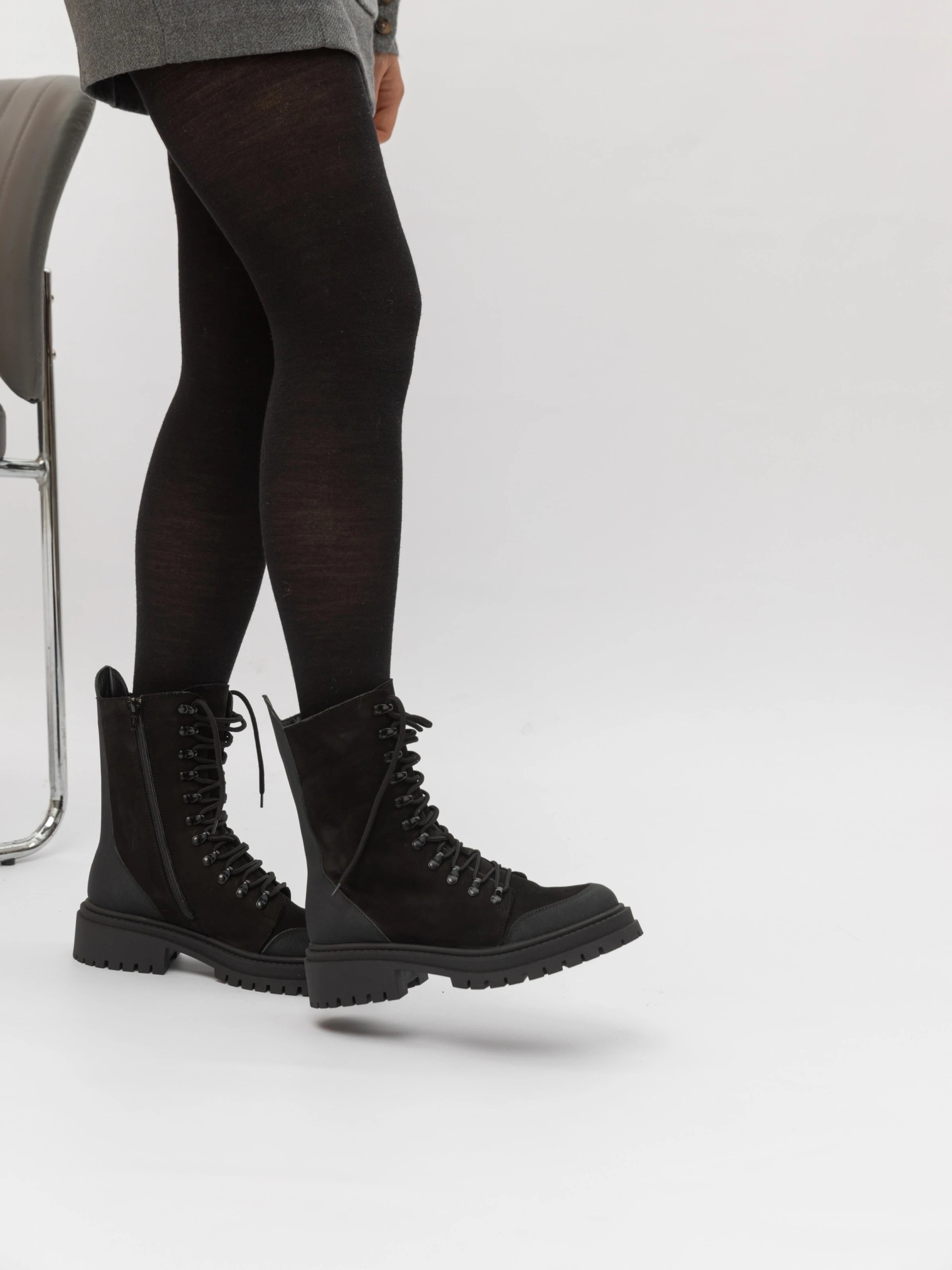 VICTORY черевики чорні нубукові на вовні