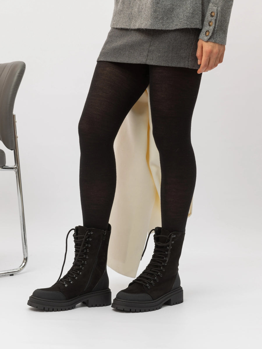 VICTORY черевики чорні нубукові на вовні