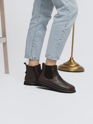 SEMPE черевики шоколадні шкіряні анатомічної форми