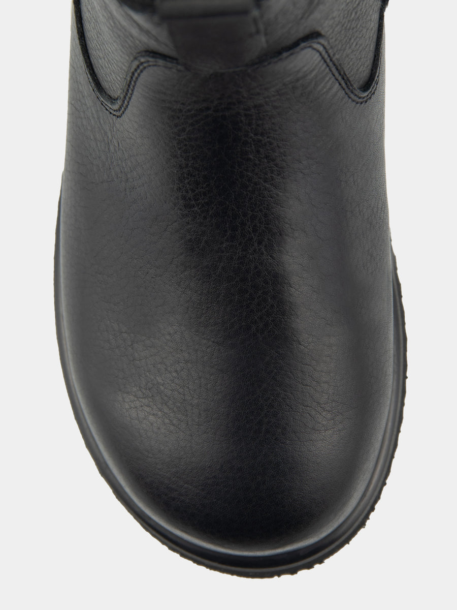 MERAN черевики чорні шкіряні анатомічної форми на вовні