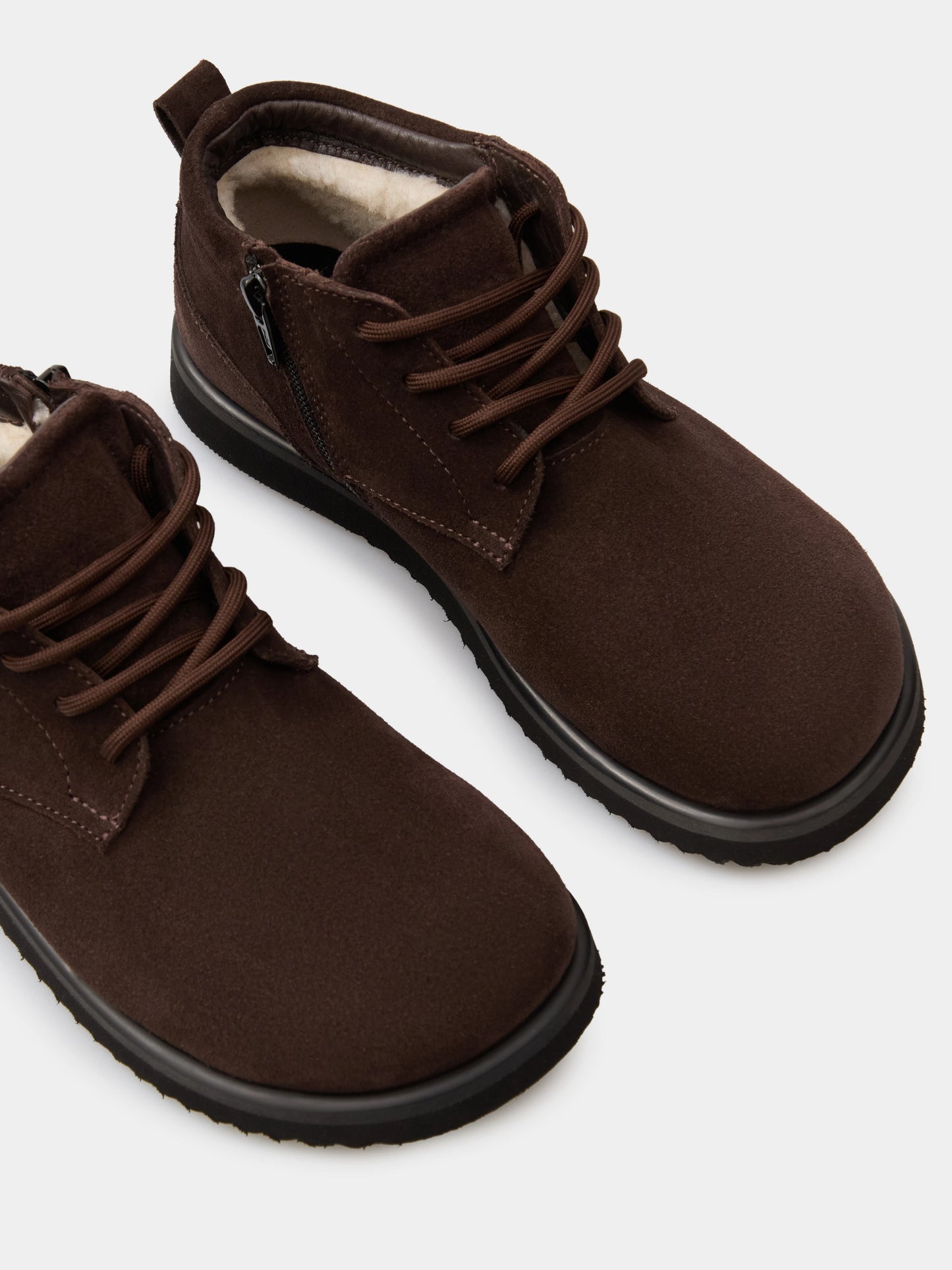 AMORE напівчеревики анатомічної форми шоколадні замшеві на вовні