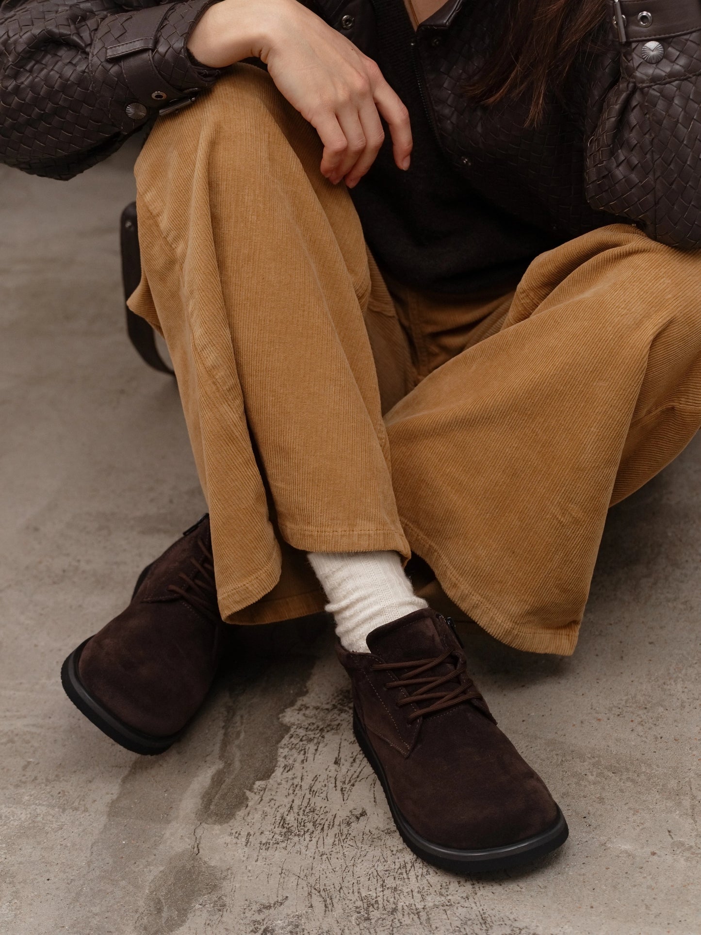 AMORE напівчеревики анатомічної форми шоколадні замшеві на вовні