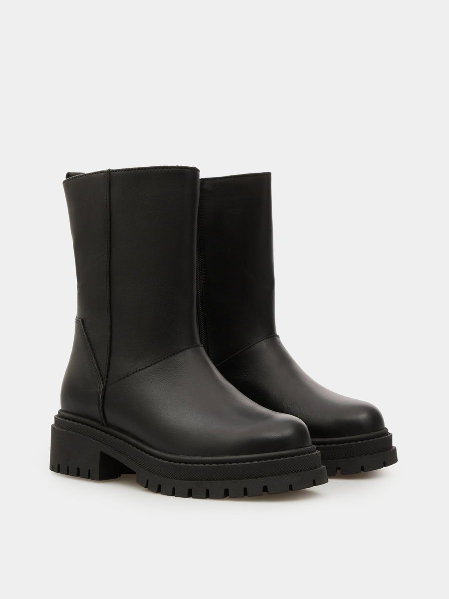 ALICIA черевики чорні шкіряні на вовні