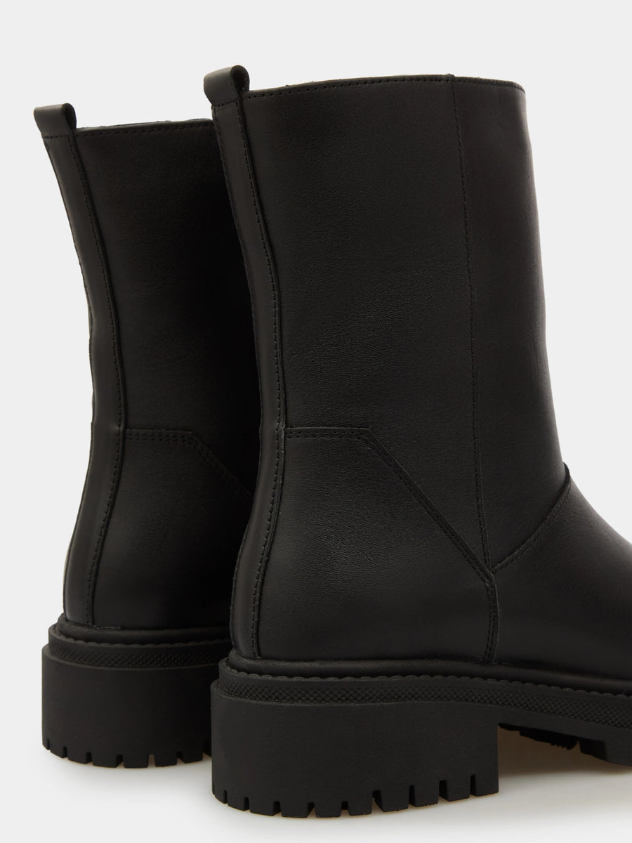 ALICIA черевики чорні шкіряні на вовні