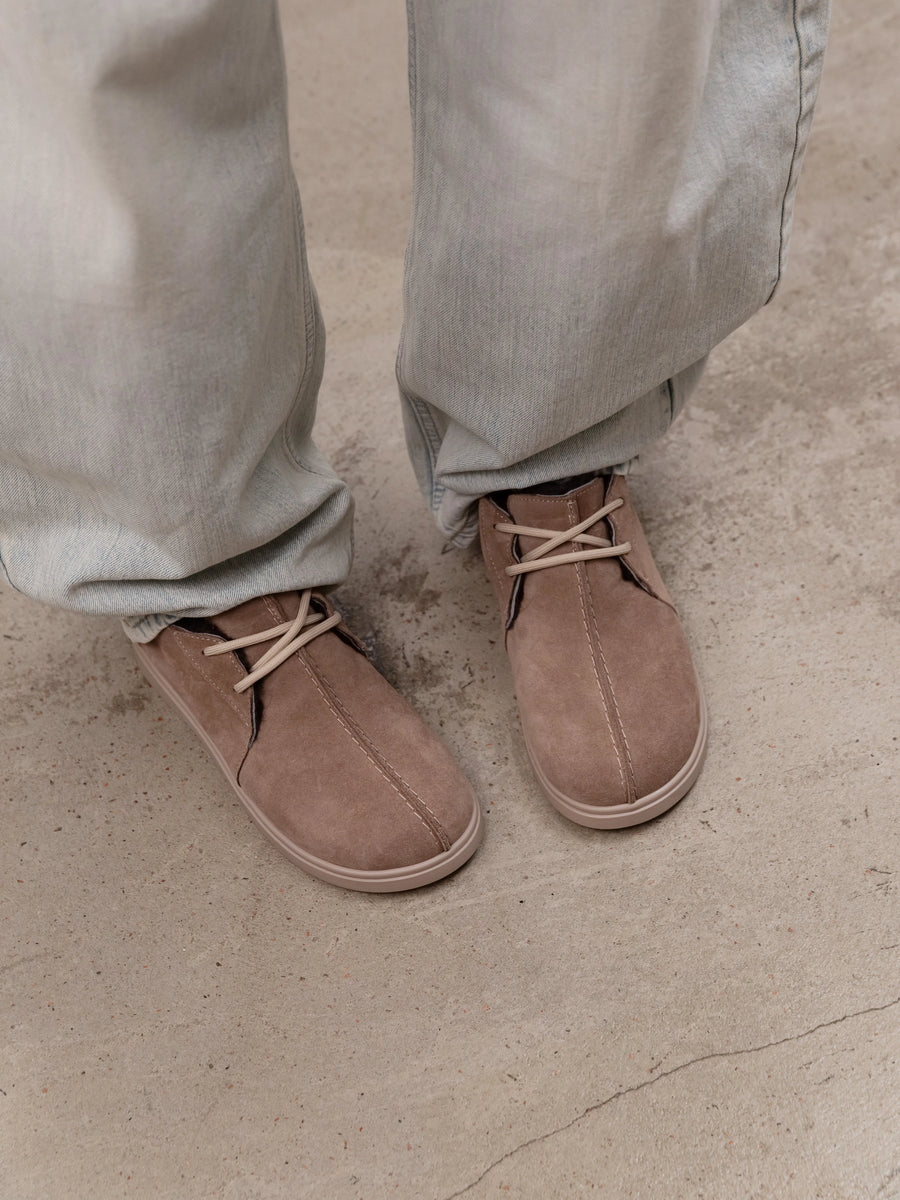 DAISY напівчеревики анатомічної форми бежеві замшеві на хутрі