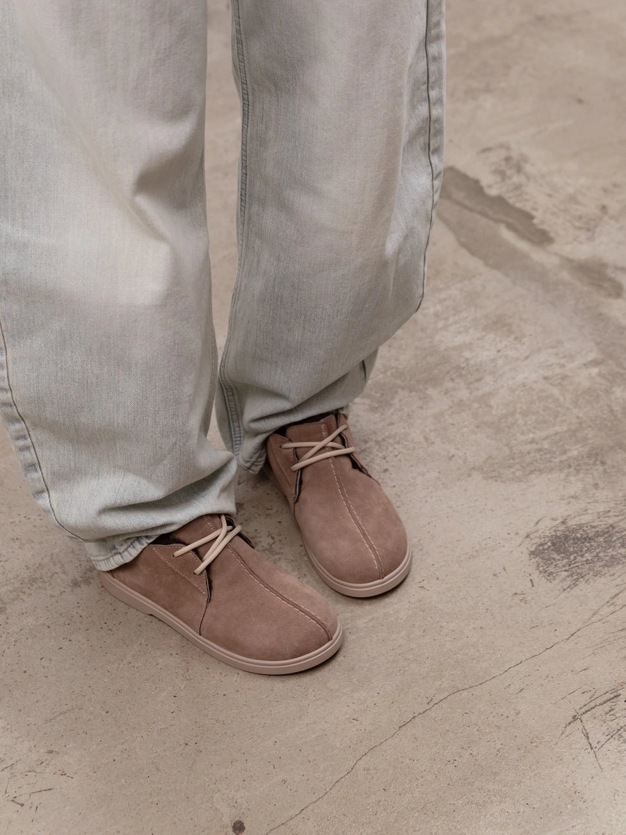 DAISY напівчеревики анатомічної форми бежеві замшеві на хутрі