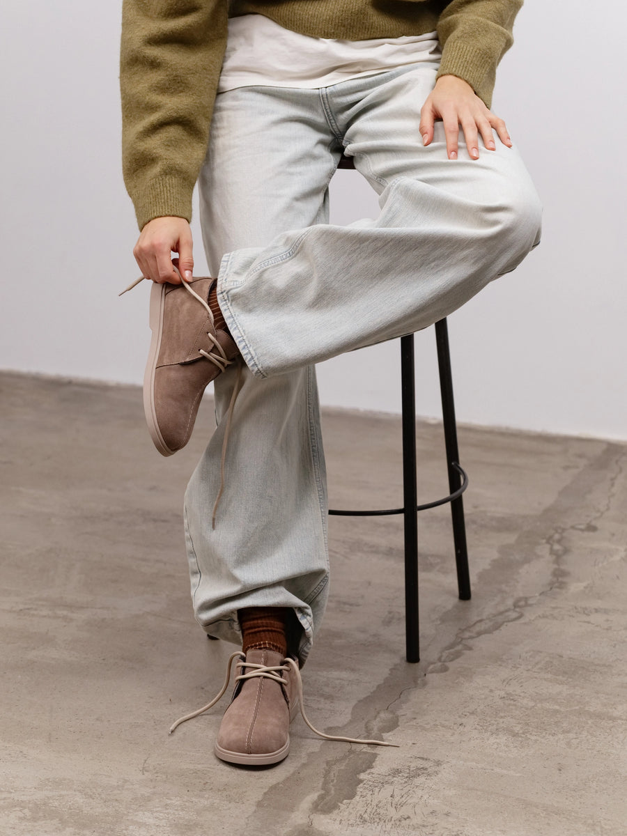 DAISY напівчеревики анатомічної форми бежеві замшеві на хутрі