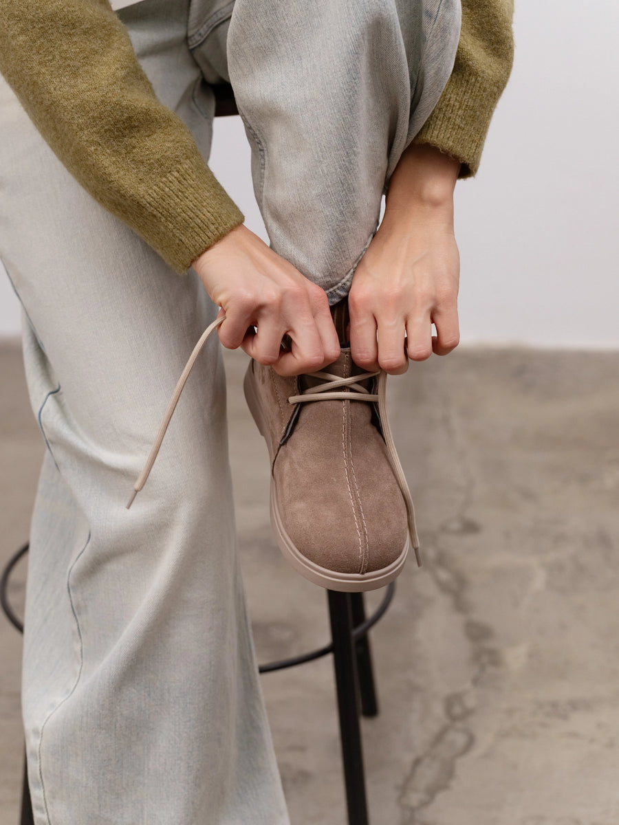 DAISY напівчеревики анатомічної форми бежеві замшеві на хутрі