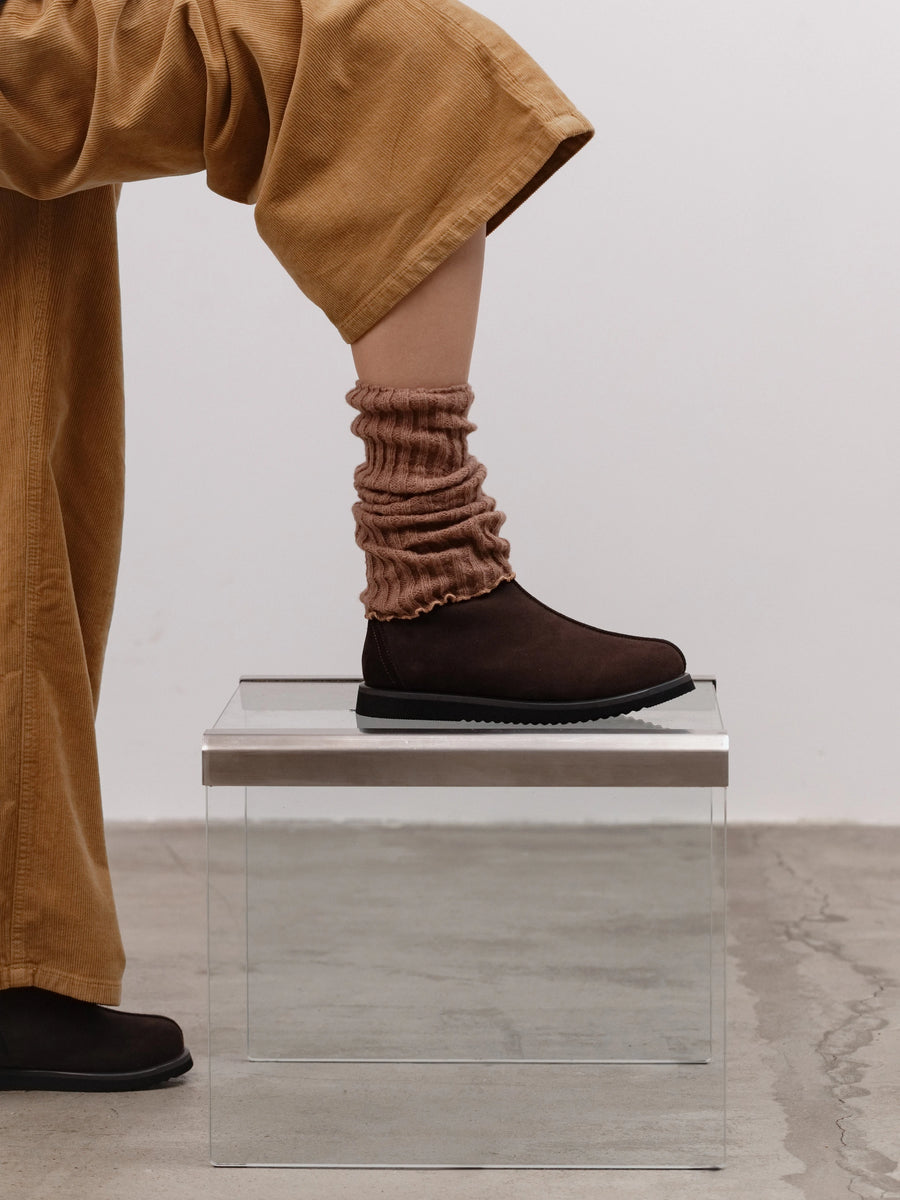 CIANA черевики анатомічної форми шоколадні замшеві на хутрі