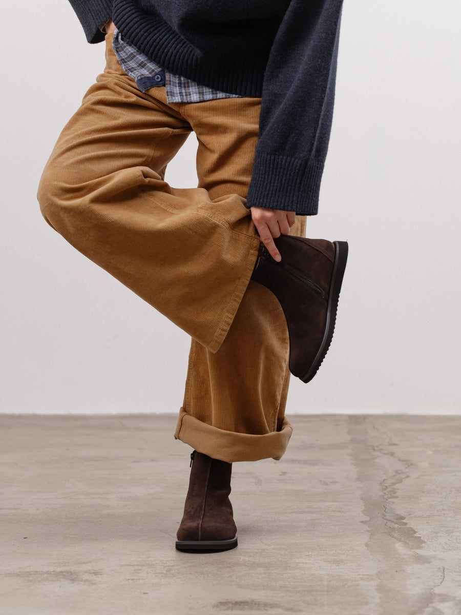 CIANA черевики анатомічної форми шоколадні замшеві на хутрі