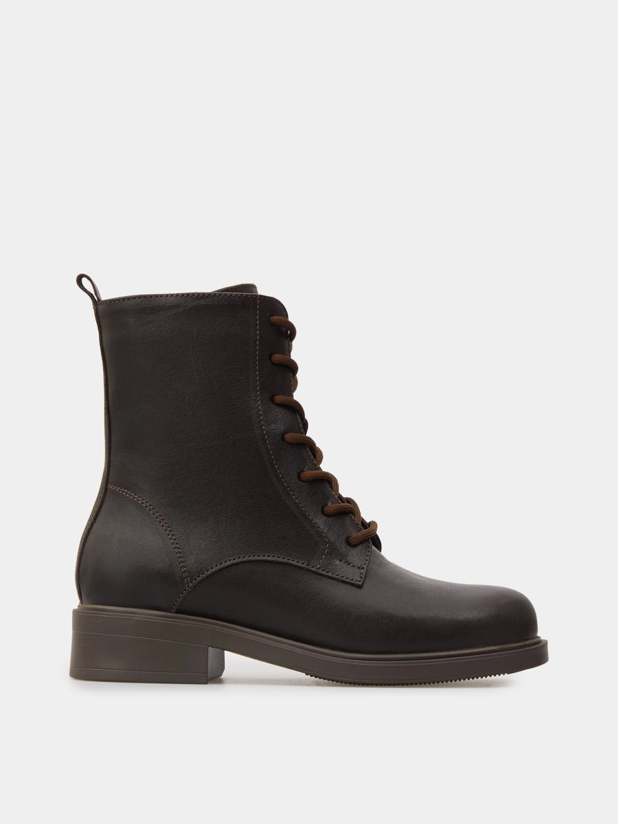 KIRA черевики коричневі шкіряні на вовні