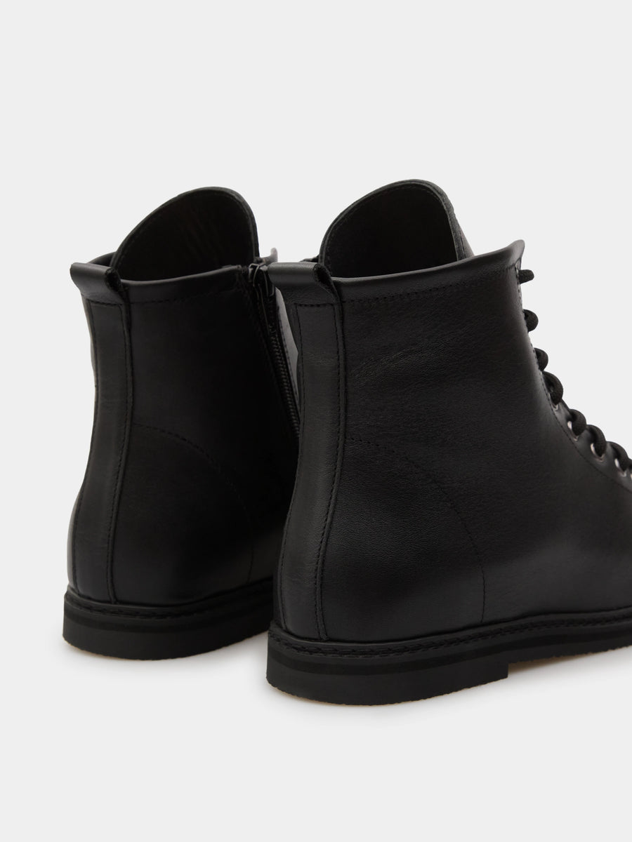 VIRA черевики анатомічної форми чорні шкіряні на вовні