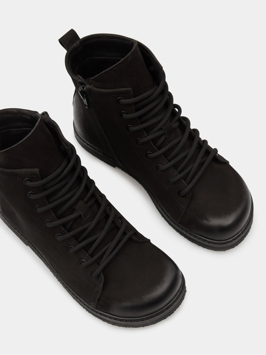 VIRA черевики анатомічної форми чорні нубукові на вовні