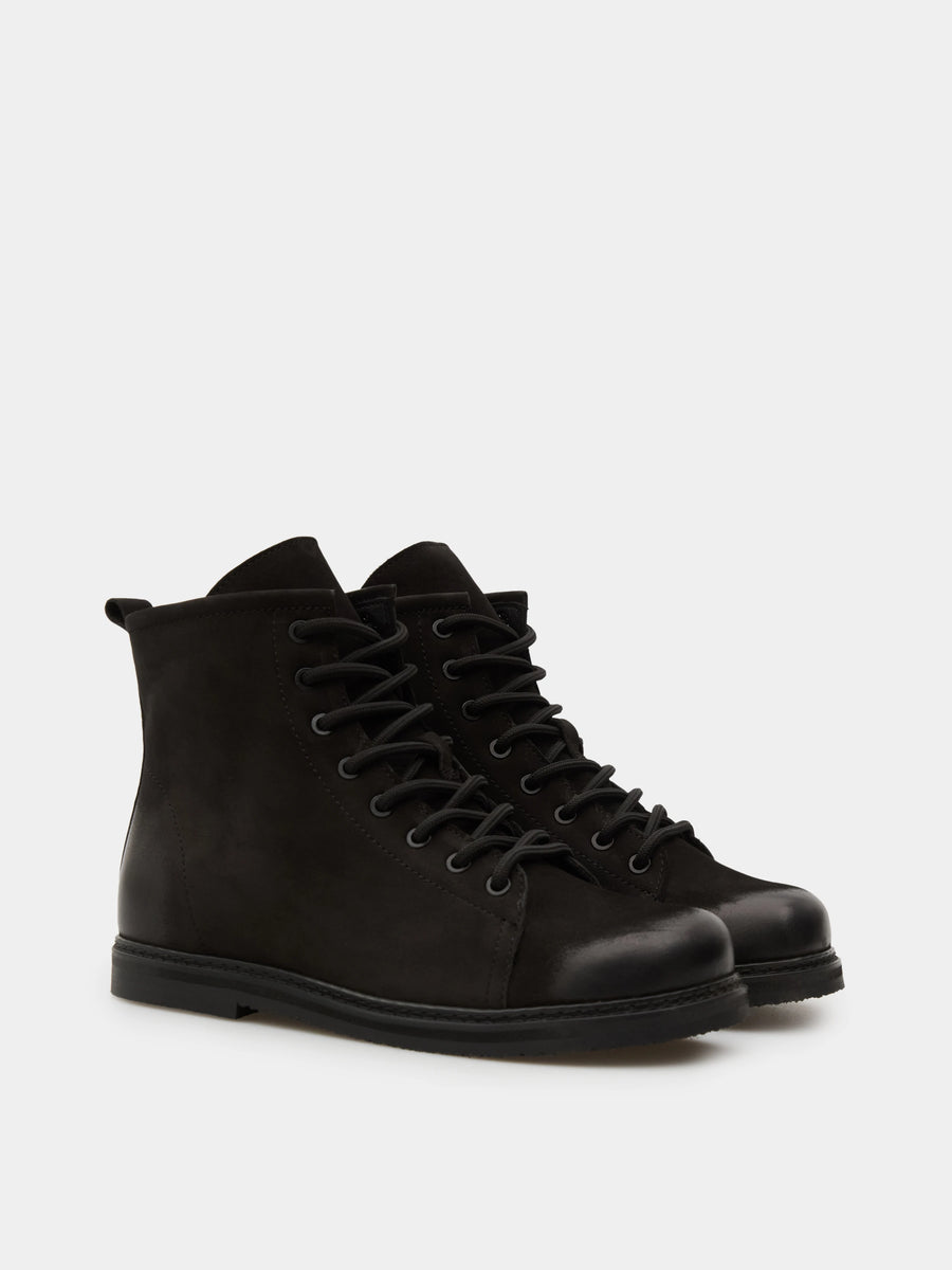 VIRA черевики анатомічної форми чорні нубукові на вовні