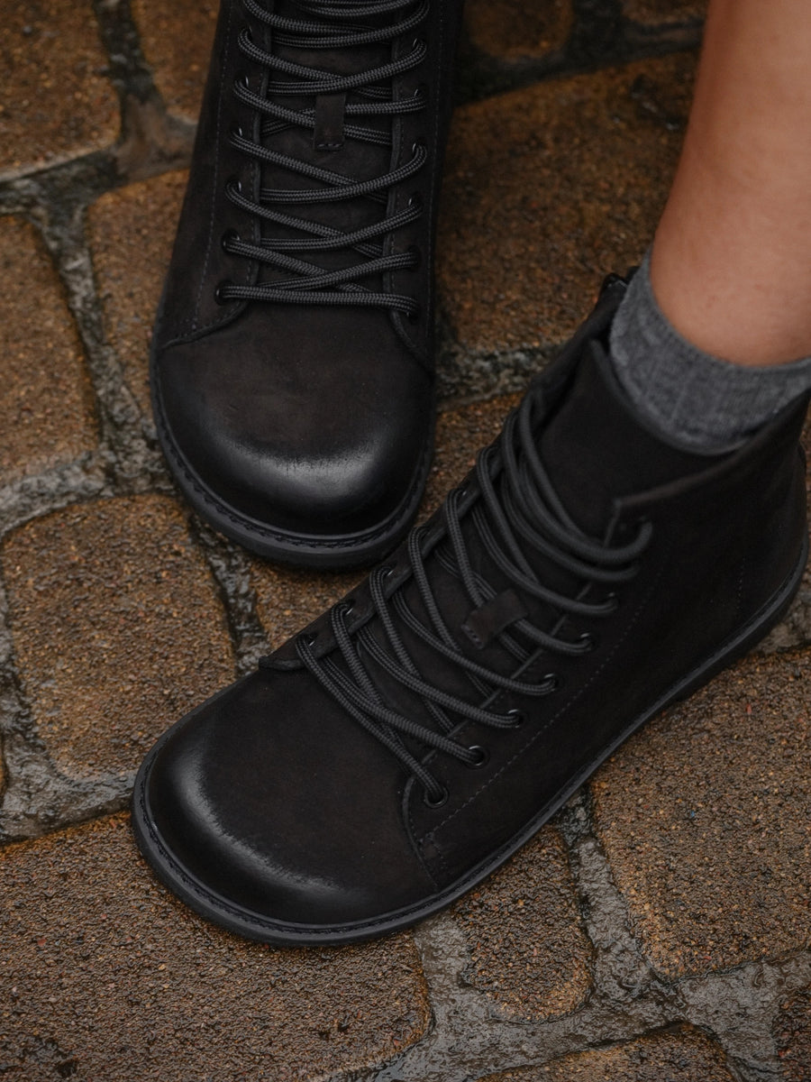 VIRA черевики анатомічної форми чорні нубукові на вовні