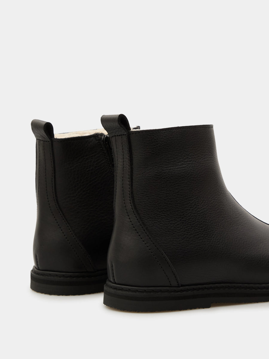 CIANA черевики анатомічної форми чорні шкіряні на вовні