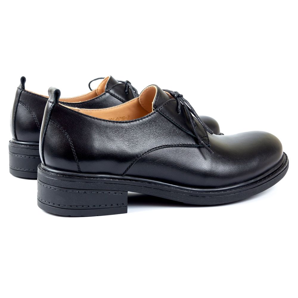 Туфли черные из натуральной кожи с мягкой стелькой