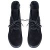Черевики чорні з натуральної замші на стійкому каблуку 6 см на байці 5163-1-Z, Чорний, 37, 24.5 см