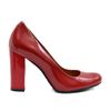 Туфлі червоні з еколаку на стійкому каблуку 9.5 см​​​​​​​
