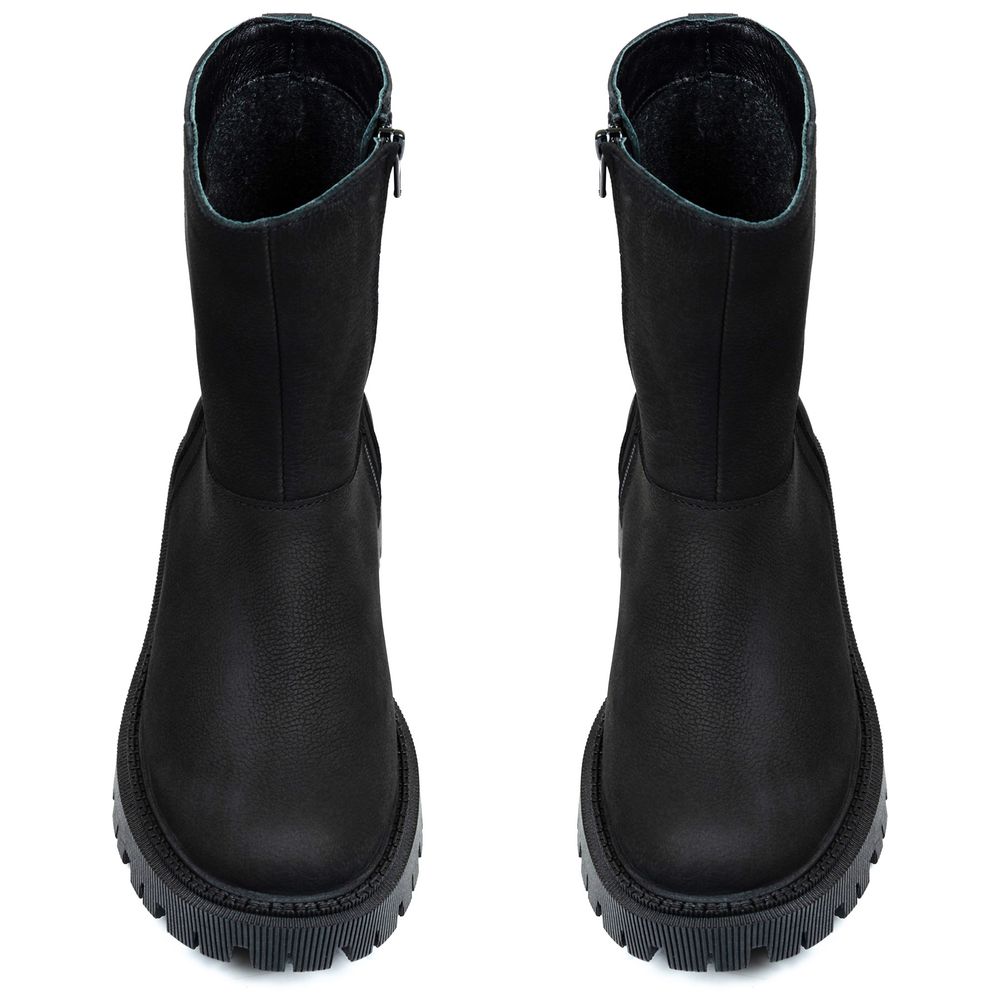 Ботинки черные нубуковые на байке 5278-1-N, 36, 23 см