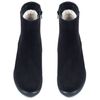 Ботинки черные из натурального нубука на каблуке 6 см на меху 6329-1-N, 40, 26 см