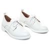 Туфли белые кожаные на шнуровке 0371R