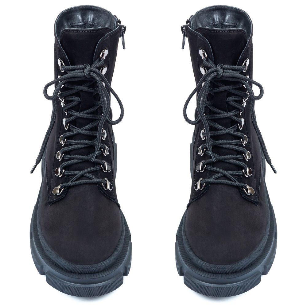 Ботинки черные из натурального нубука на байке 5192-1-N, 40, 26 см
