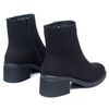 Ботинки черные из натурального нубука на каблуке 6 см на меху 6329-1-N, 41, 26.5 см