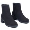 Ботинки черные из натурального нубука на каблуке 6 см на меху 6329-1-N, 41, 26.5 см