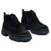 Ботинки черные замшевые на меху 6374-1-Z, Черный, 41, 26 см