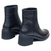 Ботинки черные из натуральной кожи на устойчивом каблуке 4 см на байке 5161-1, 36, 23 см